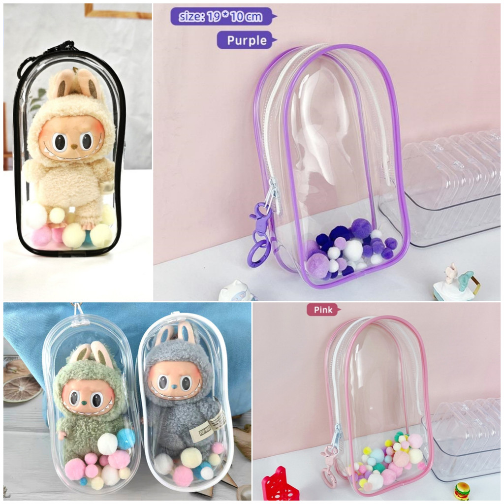 Aazon.co: 3 Pcs Clear Figure Display Bag With Keychain, Portable...