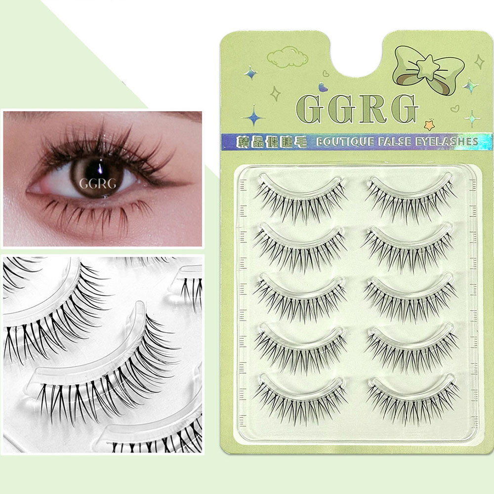 Natural Fairy Cross Long 5 Pairs False Eyelashes Manga Lash Extension ...