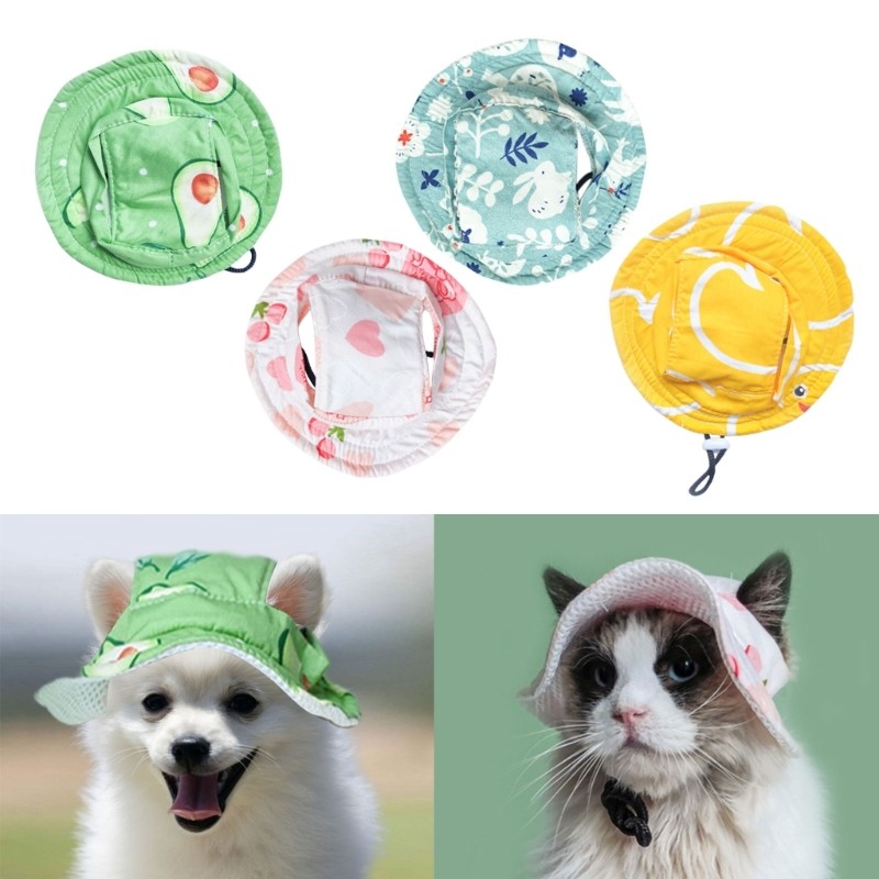 Alilin Puppy Bucket Hat Dog Sunbonnet Hat Devil Hat Summer Hat Outdoor ...