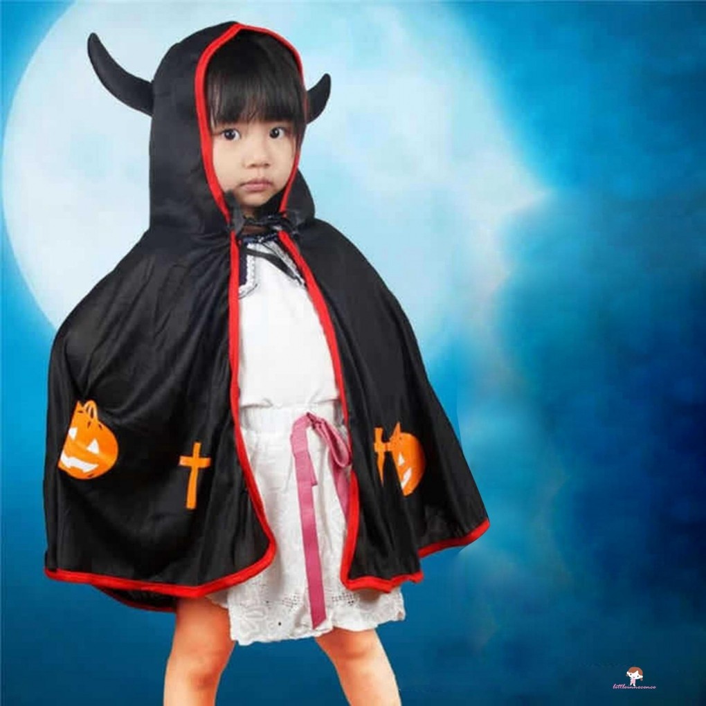 XZQHalloween Cosplay Costumes For Kid Halloween Devil Hooded Cloak