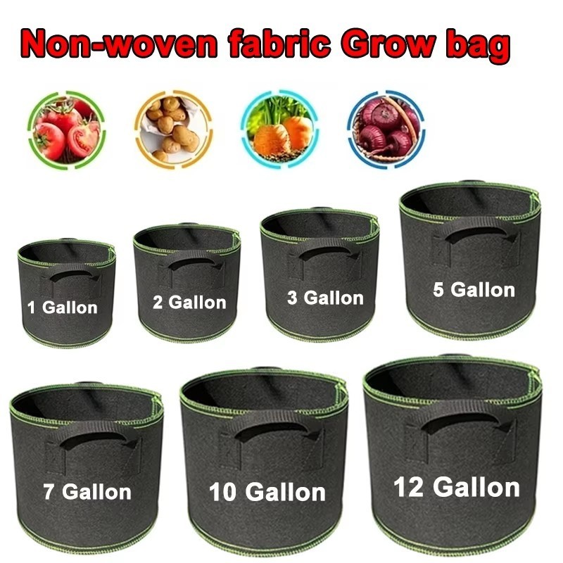 Gallon Big Plant Flower Grow Bags Pot Home Garden Tools Potato Strawberry Fabric Vegetable