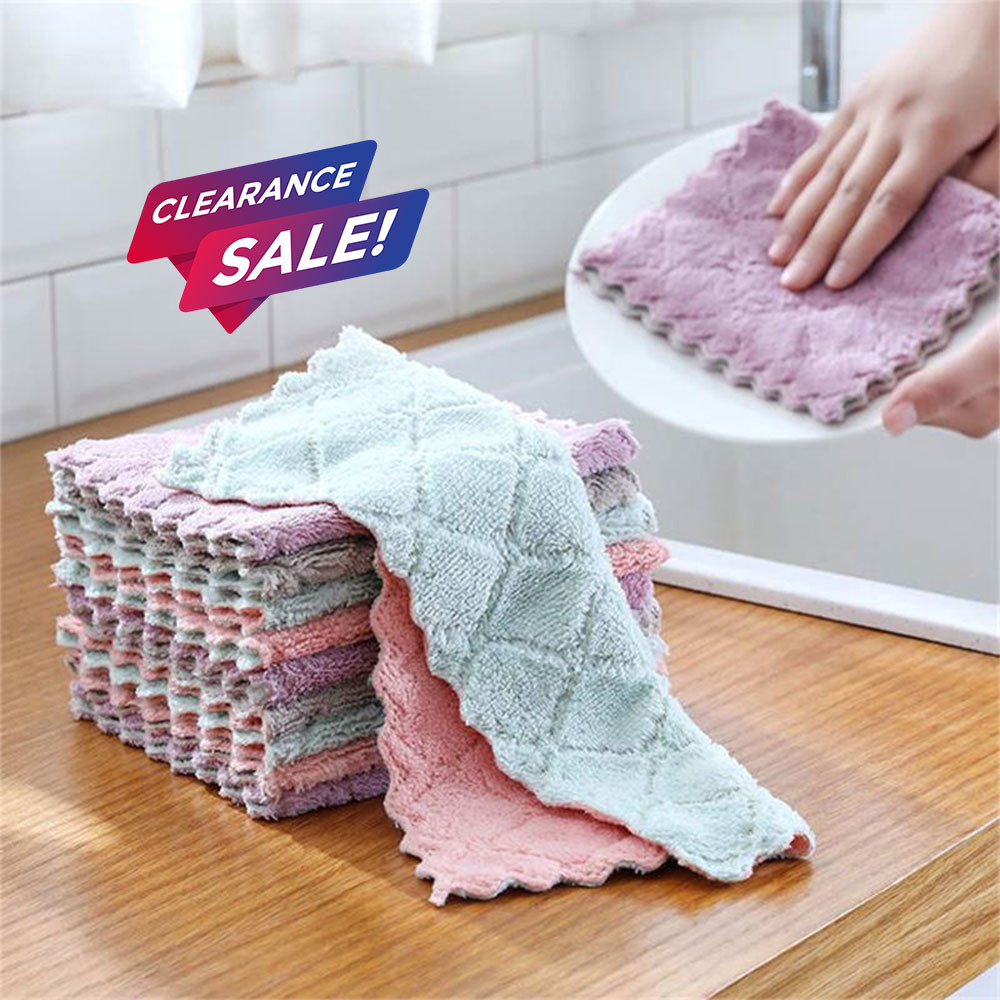 Bling CLEARANCE SALE Microfiber Coral Fleece Absorbent Kitchen and Hand