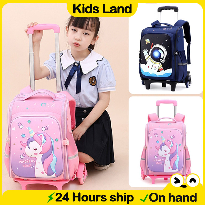 Trolley Bag With Wheels For Kids Backpack For Kids Girl Boy School Bag For  Kids With Wheels