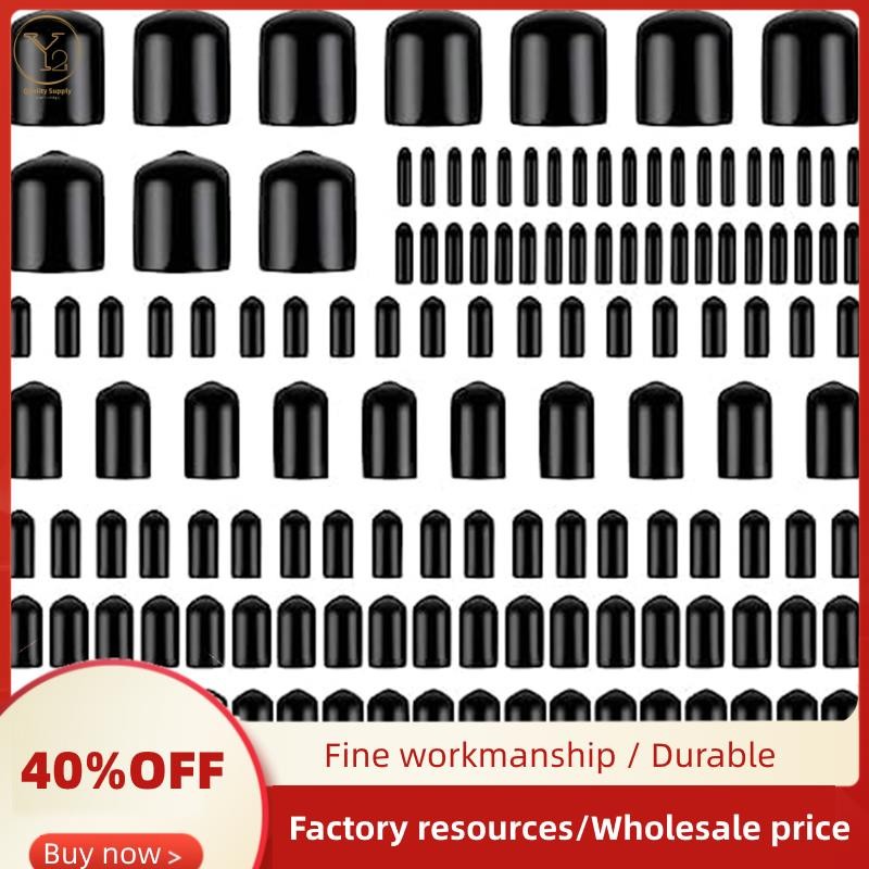 160Pcs Flexible Screw Thread Protector Caps Rubber End Caps Round Vinyl ...