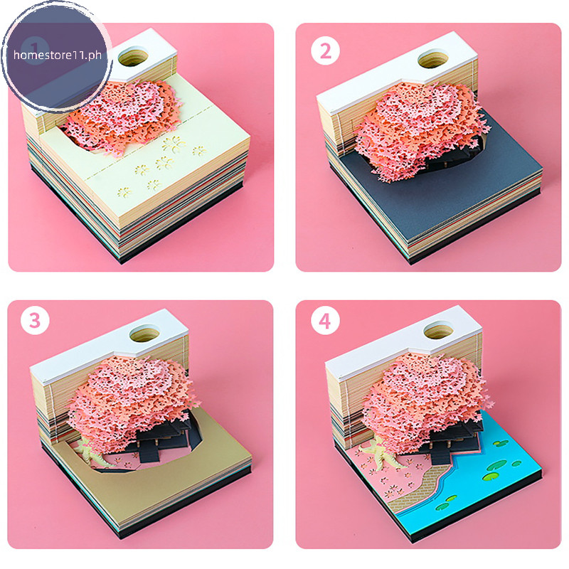 homestore11 Tree Desk Calendar With LED Lights 2025 Calendar Memo Pad ...