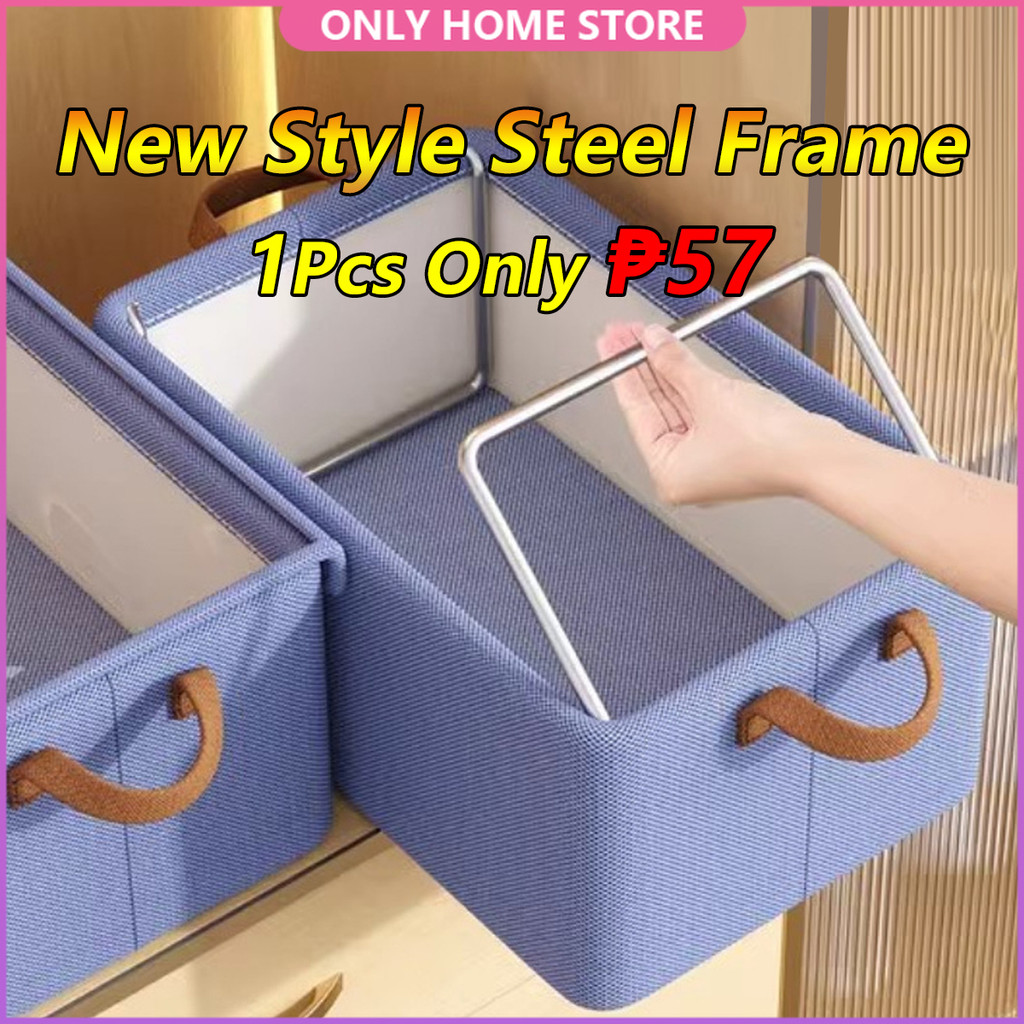 Large Steel Frame Storage Box Foldable Clothes Storage Container ...