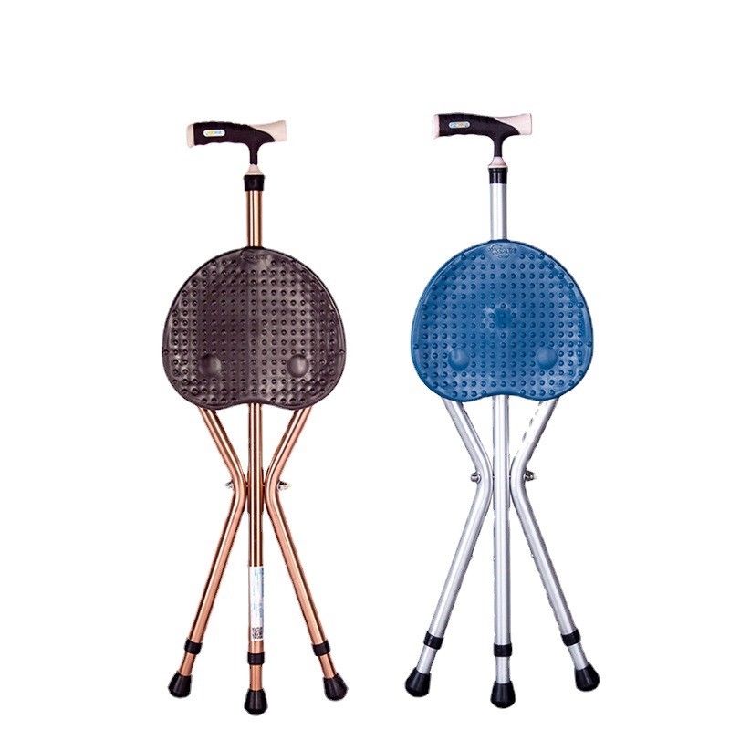 Elderly Aluminum Alloy Walking Cane Stool Tripod Stool Walking Cane ...