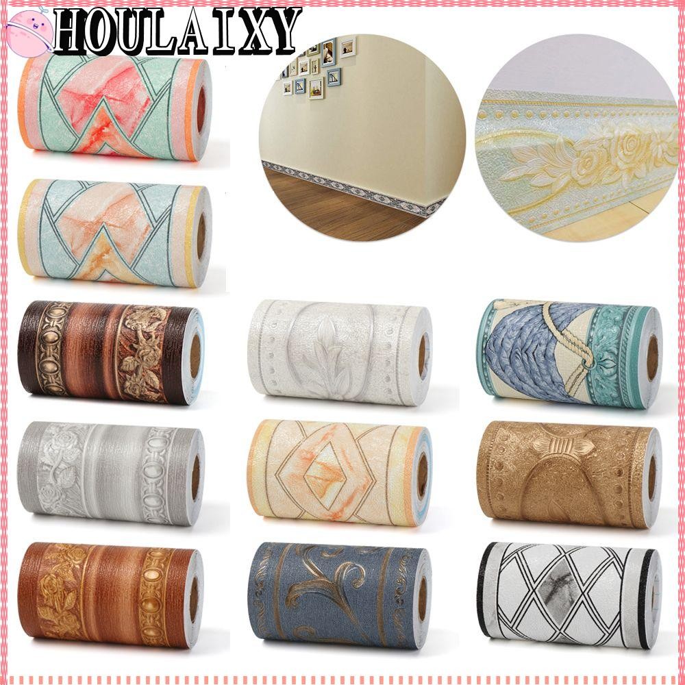 HOULAIXY Waist Line Wallpaper Home Decor Retro Embossing Waterproof ...