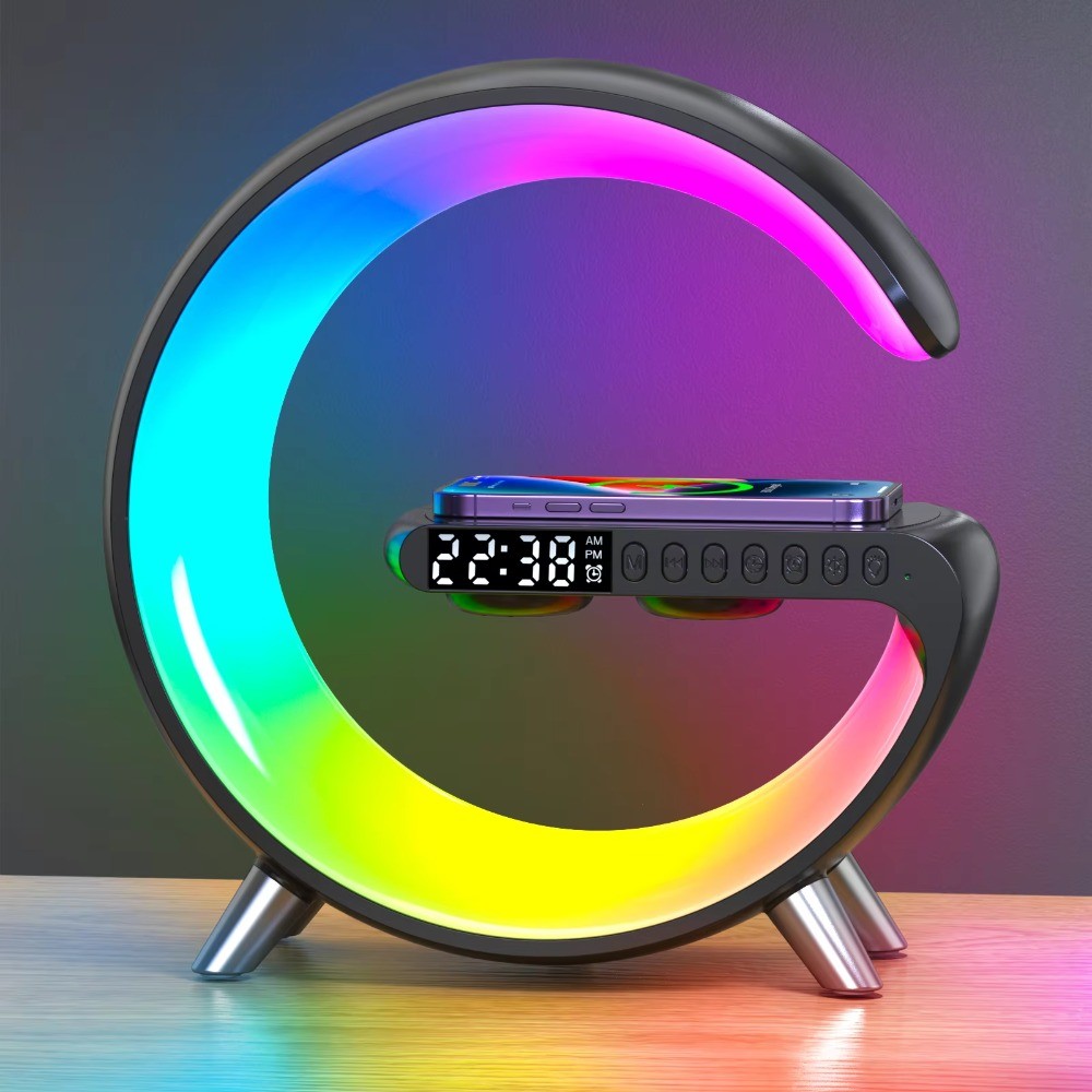 2024 New Style Alarm Clock Night Light Luminous Diode RGB Speaker