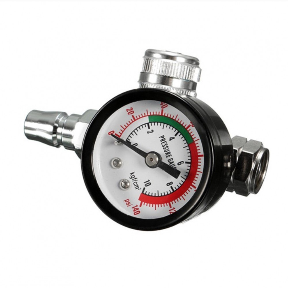 【EVER】Durable 14 inch Air Pressure Regulator Valve with Tail Gauge for