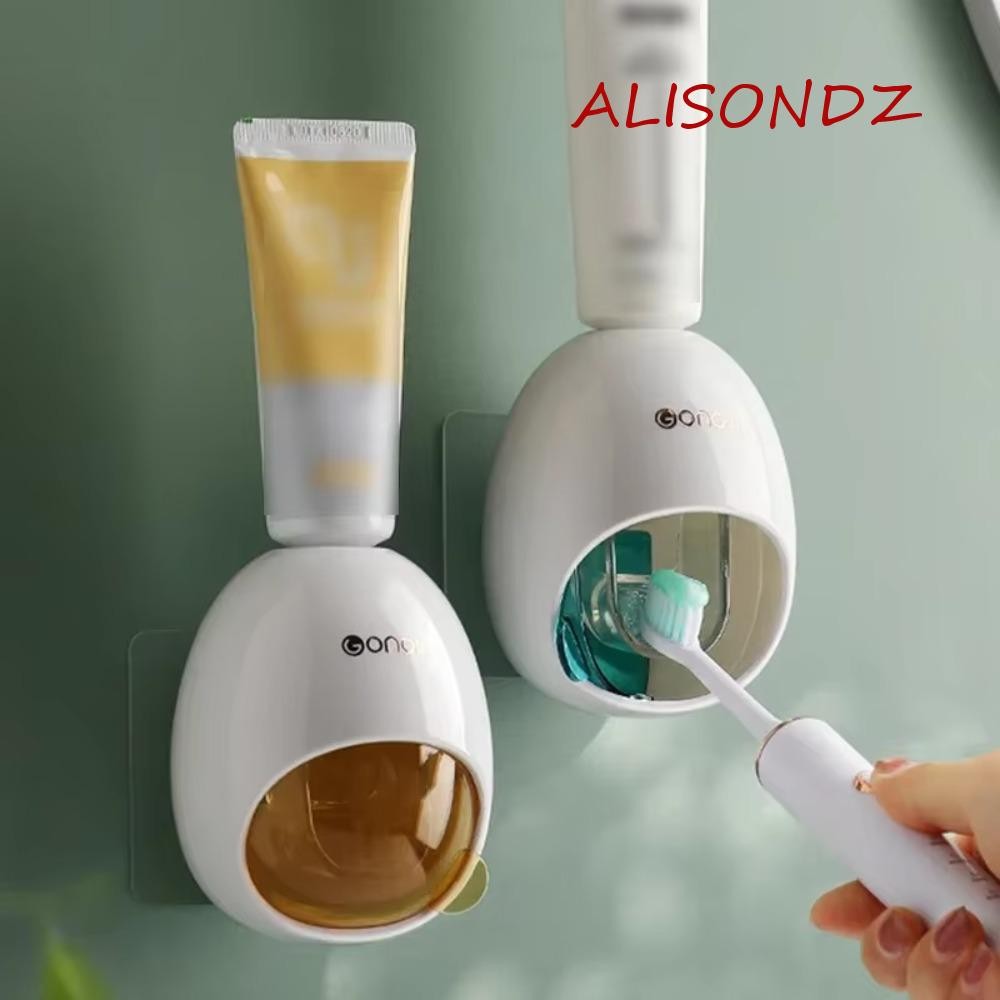 ALISONDZ Toothpaste Dispenser, With Dust Cover Wall Mount Toothpaste