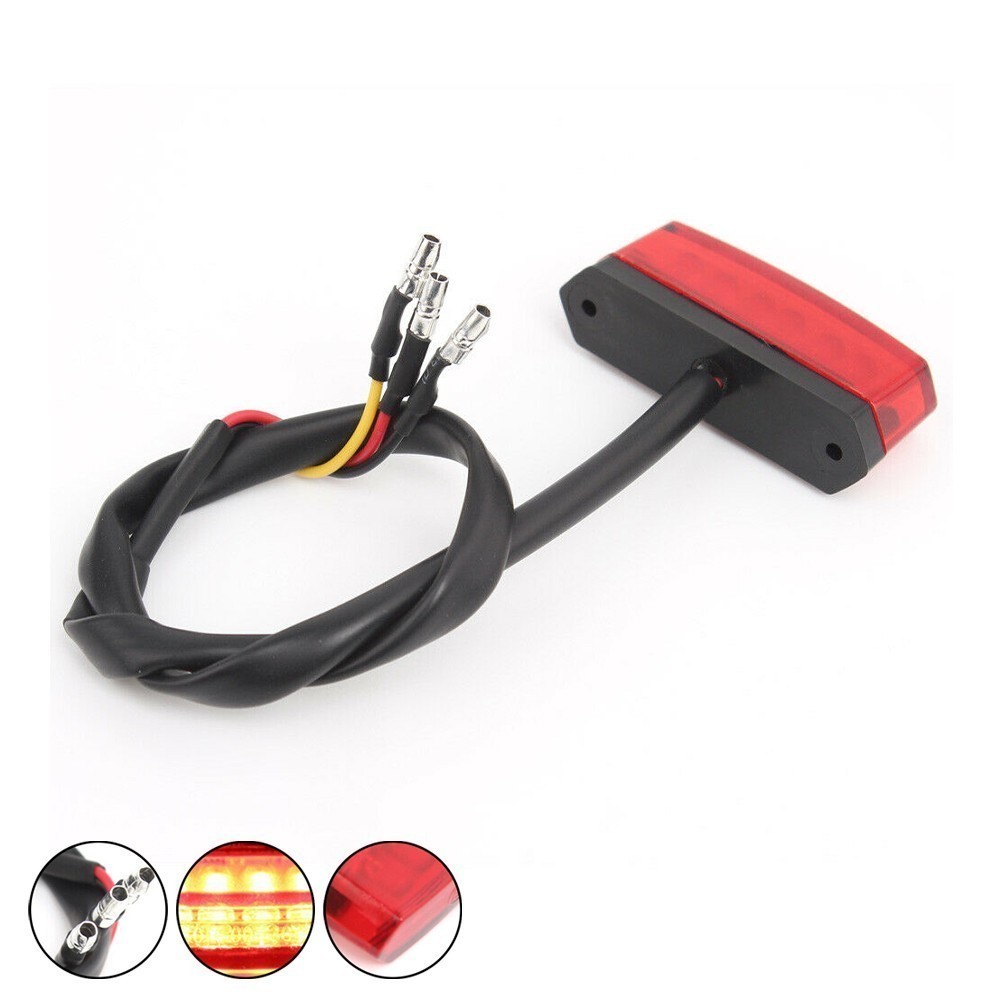 Motorcycle 6 LED Mini Red Tail Light Rear Running Stop Brake Bright