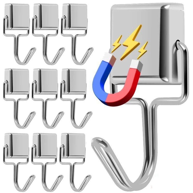 Heavy Duty Strong Magnetic Hooks - Multi-Purpose Metal Storage Pothook ...