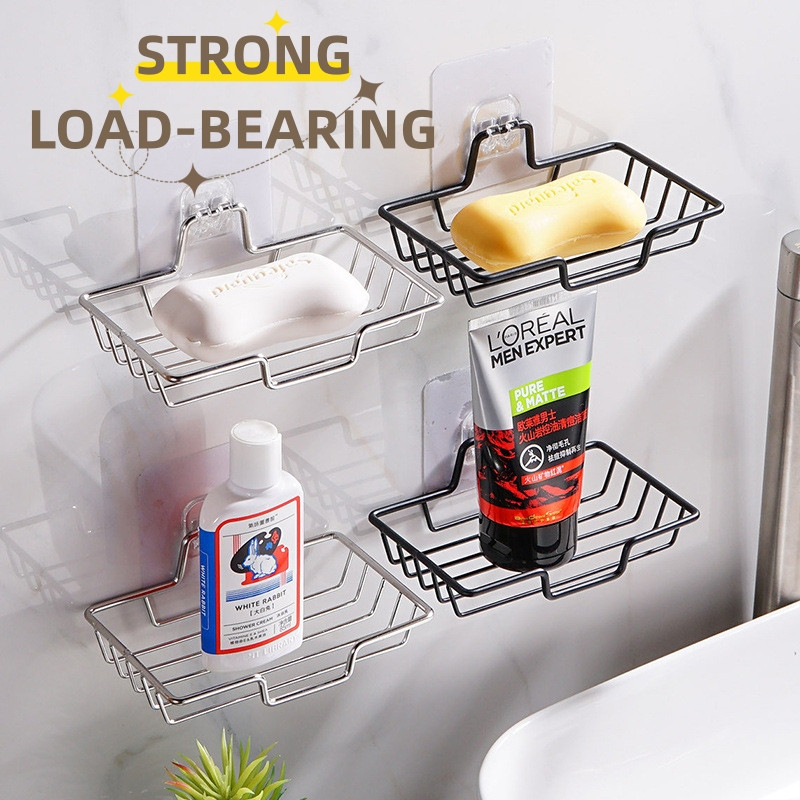 Double-layer Stainless Steel Soap Rack Wall Mounted Soap Holder ...