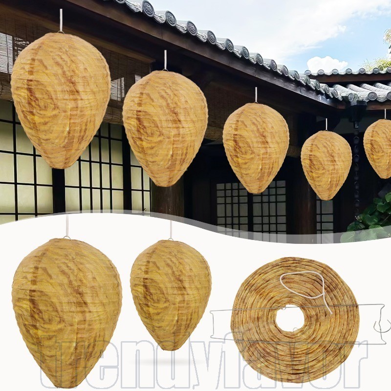 Hanging Fake Wasp Nest Decoy - Waterproof, Realistic - Hornet Fly ...