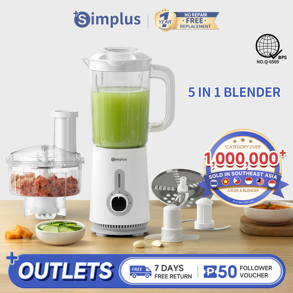 Simplus 3 in 1 Blender And Food Processor For Kitchen For Smoothies ...