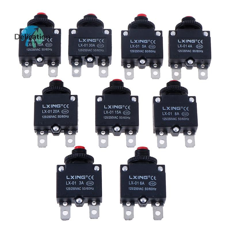 Delication Circuit Breaker Overload Protector Switch Fuse 3A 4A 5A 6A ...