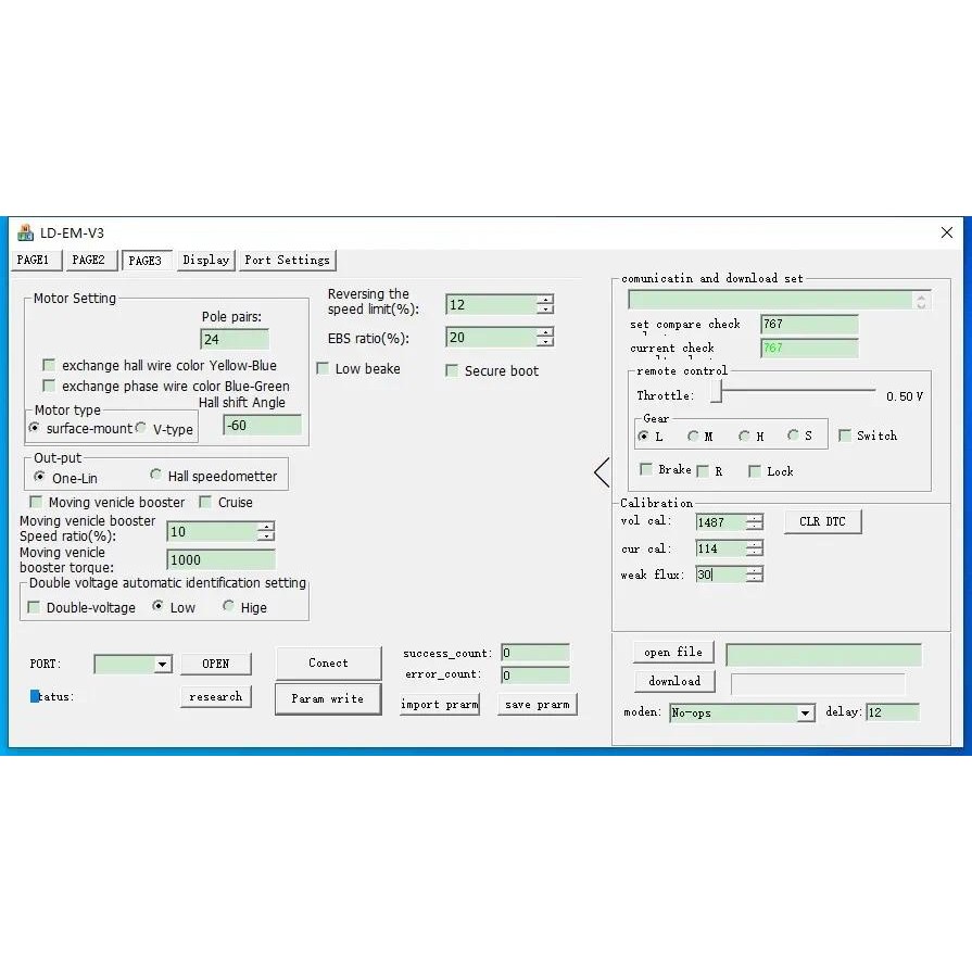 VOTOL EM85 Programmable 48V 60V 72V 85A72300S Sine Wave Controller ...