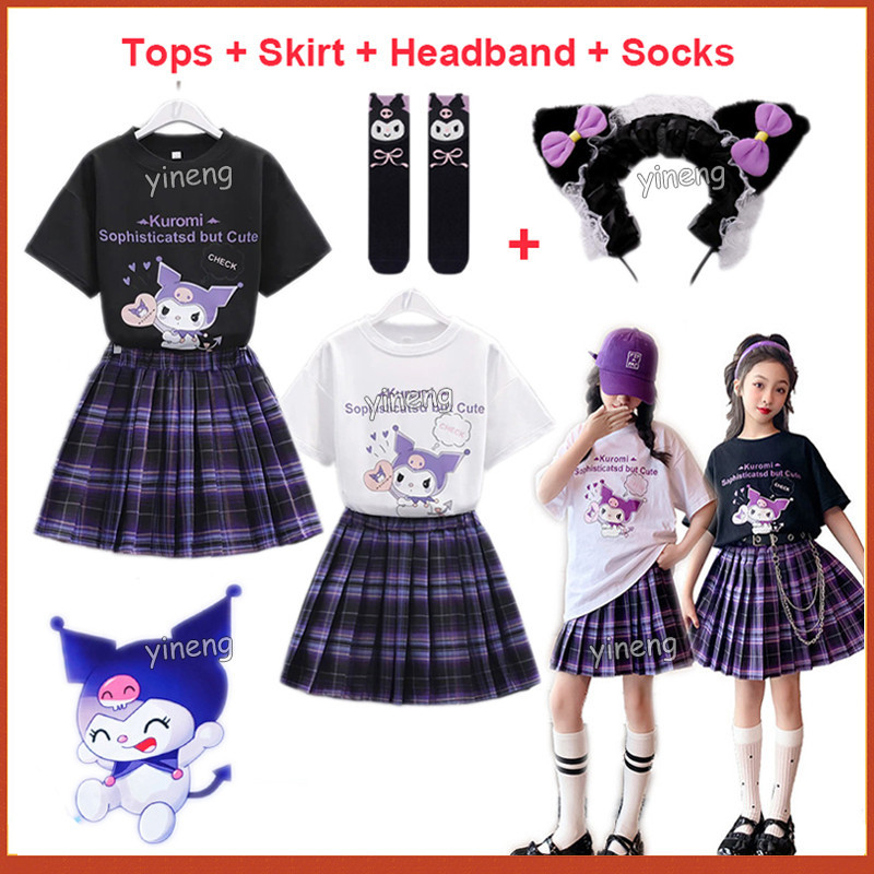 Fashion Sanrio Kuromi Uniform for Kids Girls Teens Terno for Kid Girl ...