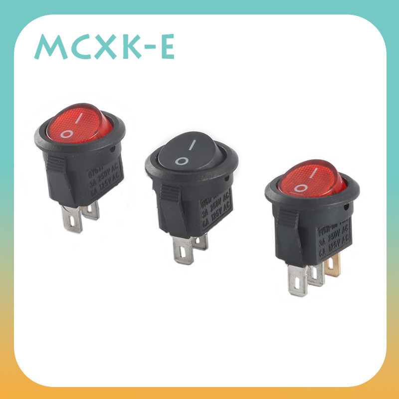Small Round Switch KCD11 2 Pin 2 Gear 3 Pin 2 Gear 3A 250V Rocker Type ...