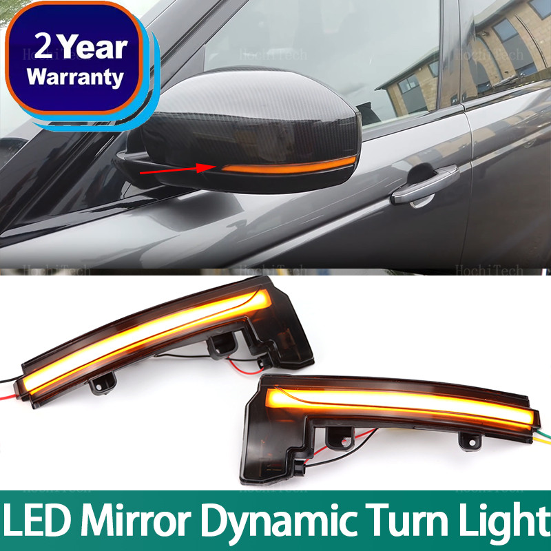 Smoked LED Dynamic Turn Signal Side Mirror Flashing Light for Land
