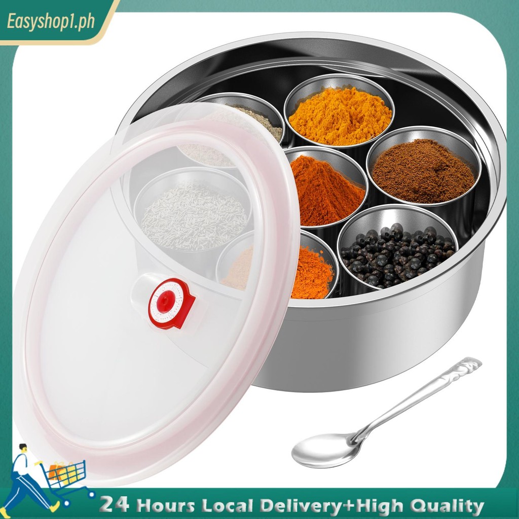 Masala Dabba Spice Box Stainless Steel Spice Containers Masala Dabba ...