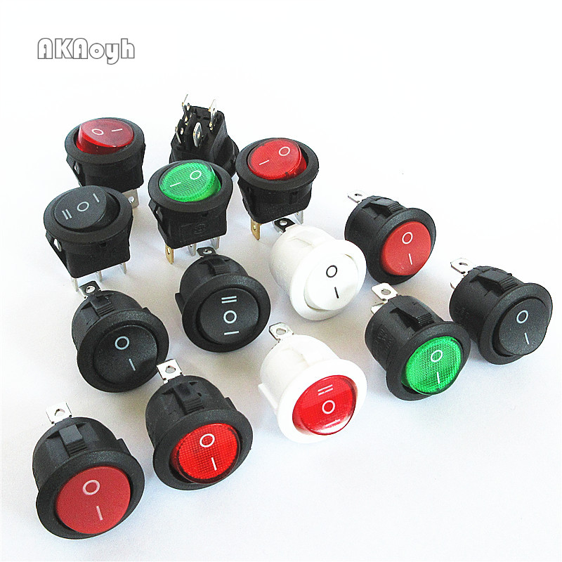 20mm Round Switch Push Button 4/3/2 Pin Two-speed Three-speed KCD1 ...