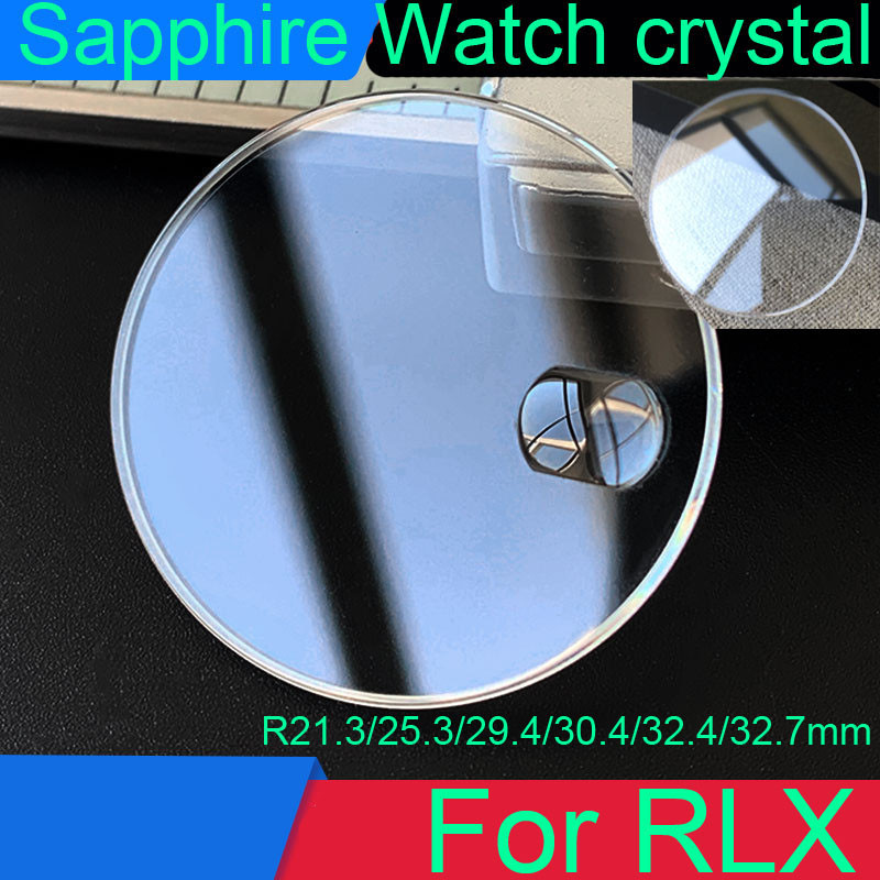 Round Flat Sapphire Replacement Watch Crystal for RLX 21.3mm 25.3mm 29 ...