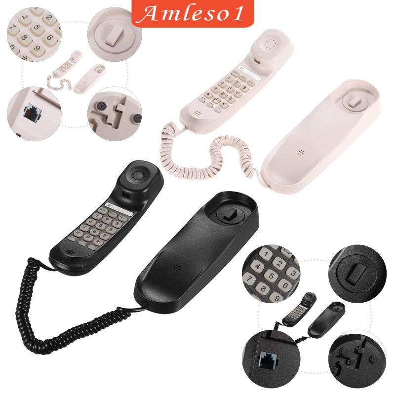 [Amleso1] Corded Phone, Desk Phone, Home Wall Corded Mute / Pause