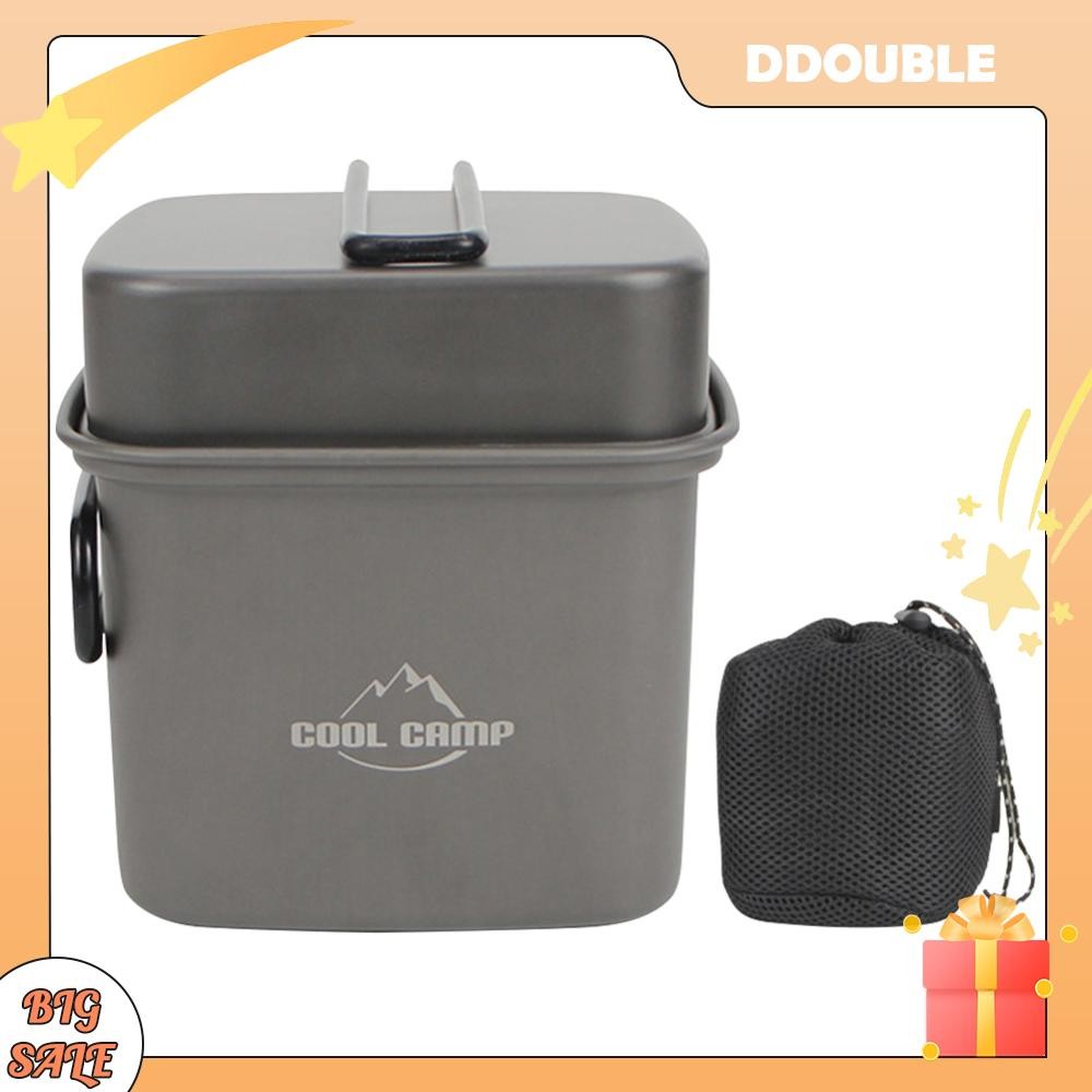 2 In 1 Camping Cookware Set with Storage Bag Folding Frying Pan Cooking