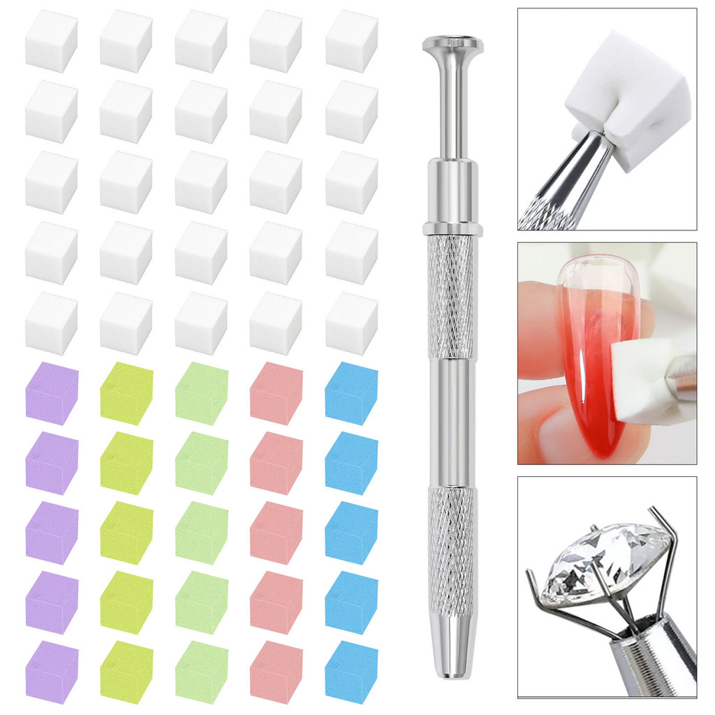 50/20pcs manicure smudge gradient effect square sponge (10*10mm) / Nail ...