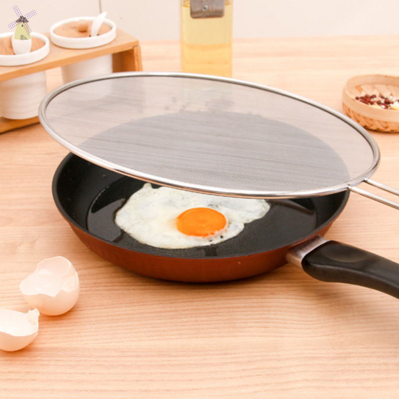 Stainless Steel Grease Screen for Frying Pan Stops Hot Oil Splash