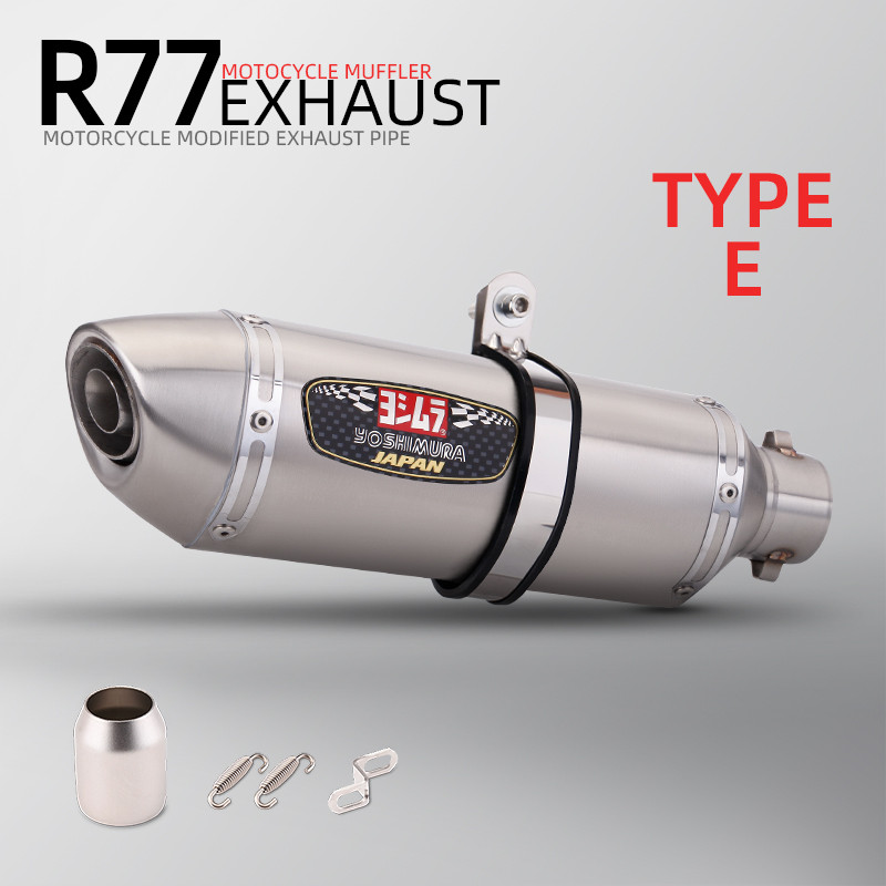 360mm Universal Motorcycle Exhaust Muffler YOSHIMURA R77 Exhaust Pipe