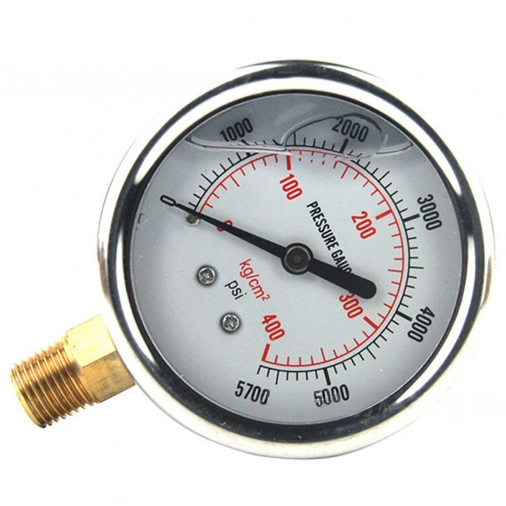 【EVER】Glycerin Filled Hydraulic Oil Pressure Gauge 14 Inch NPT Prevents