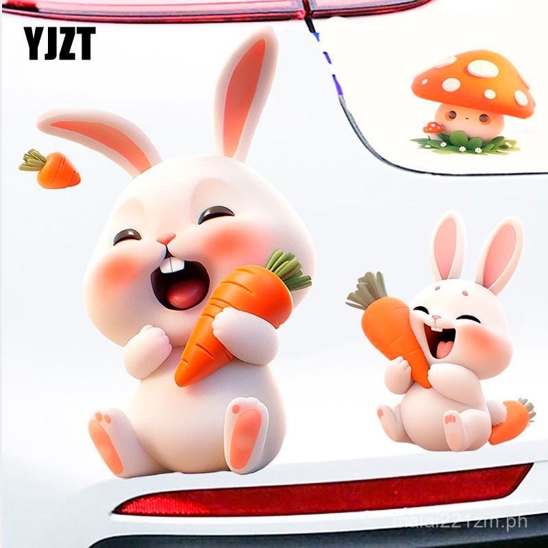 Cute Cartoon Rabbit Car Sticker Electric Vehicle Decoration Scratch ...
