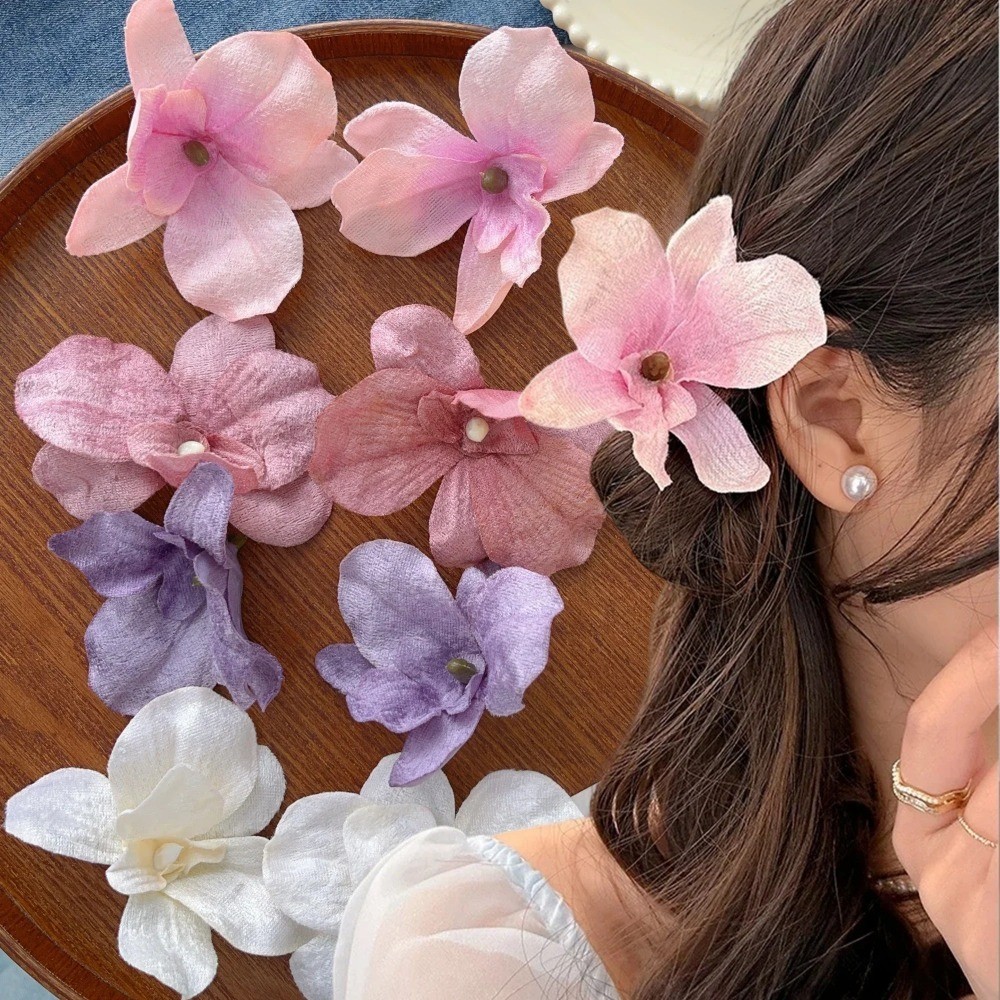Simulated Orchid Hairpins Flower Hair Clip Sweet Vacation Photoshoots ...