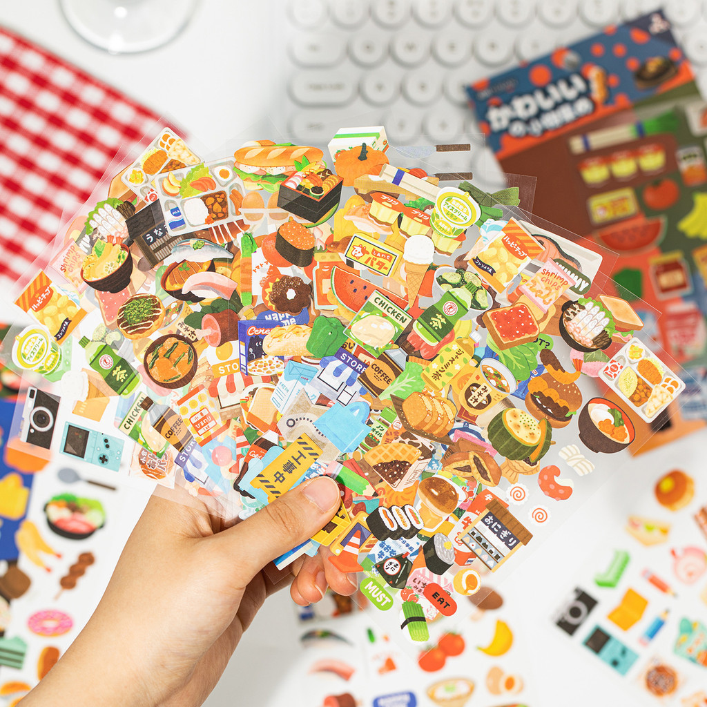 2 Sheets Food Theme Stickers Vintage Stickers for Decoration Planner ...