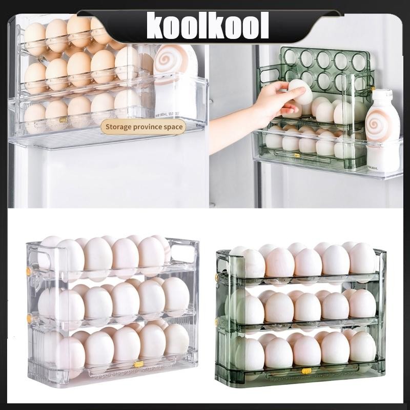 kool Egg Holder Tray for Refrigerator Clear Plastic Container for Egg ...