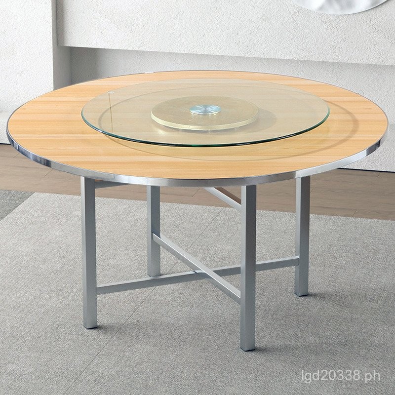 Dining Table Folding Table Frame New Round Table Top Home Use Canteen ...