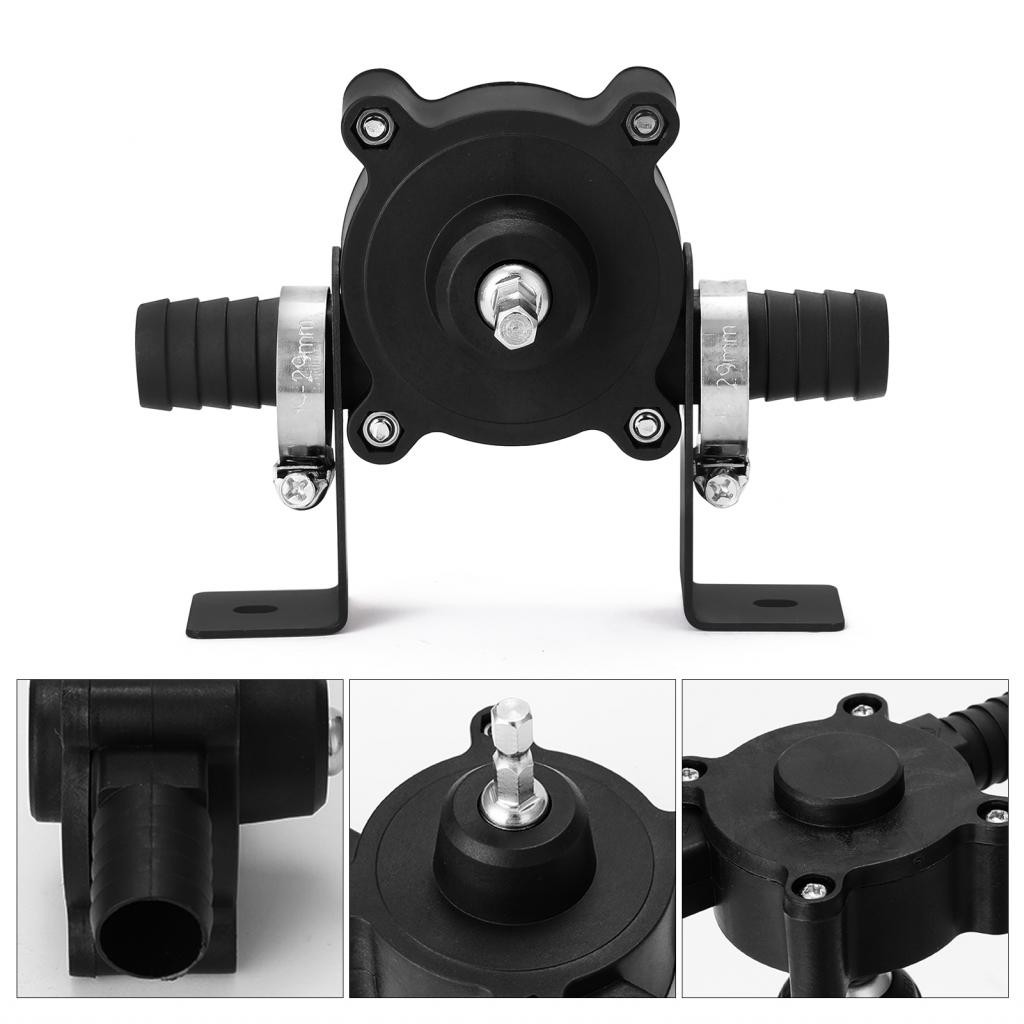 Electric Drill Operated Self Priming Water Pump Small Transfer Pump Black