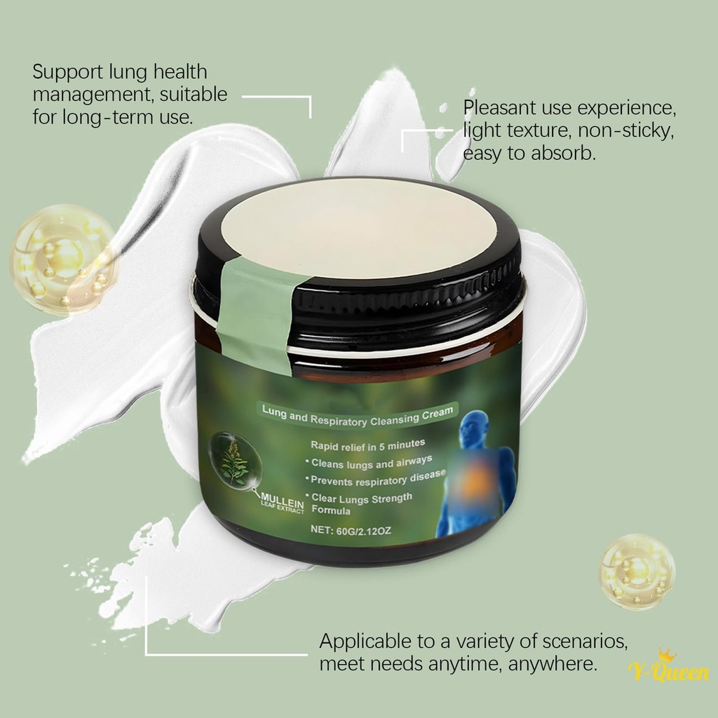 Lercea Mullein Clear Lung Repair Cream Fast-Acting Formula Lung Cream ...
