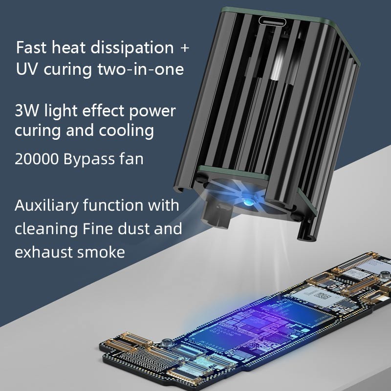 Maant MY-01 Power Cooling Fan UV Curing Lamp Fast Heat Dissipation UV ...