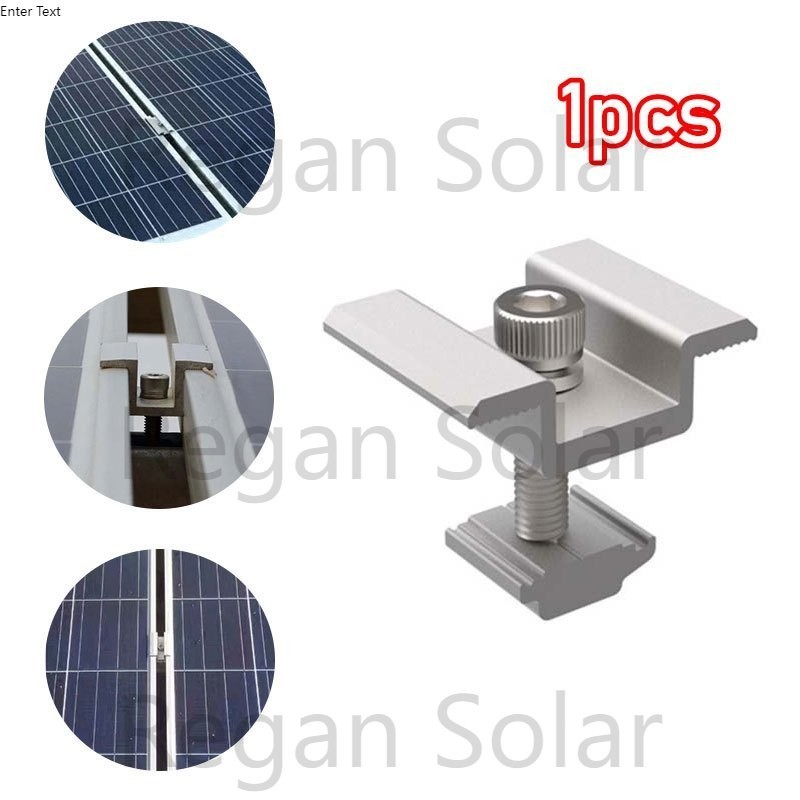 Solar Mounting Accessory for End Clamp Mid Clamp Glound Lug Rail Splice ...