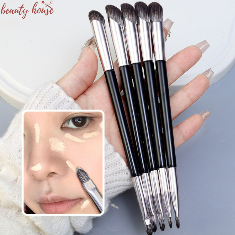 Double Head Concealer Brush - Soft Fiber Wool Makeup Brush - Fingertip ...