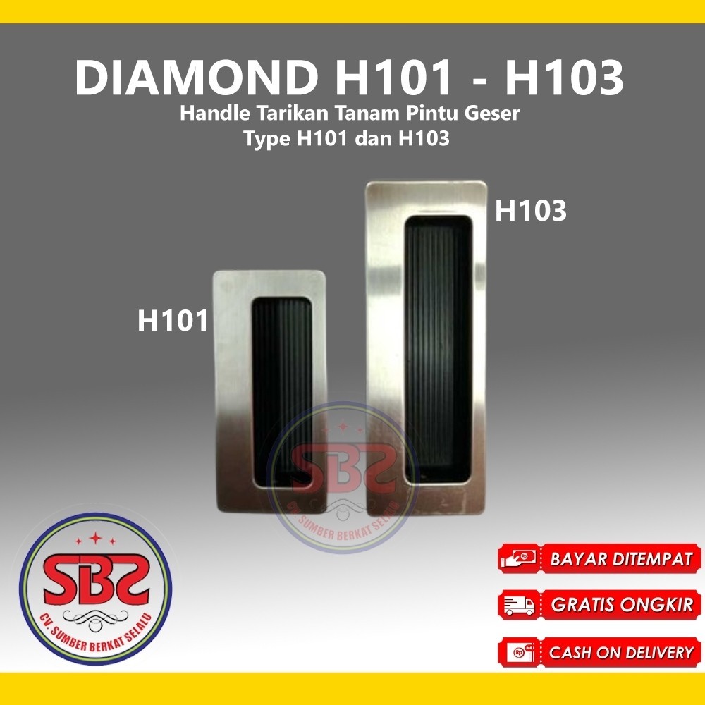 Diamond H101 and H103 Pull Handle for Sliding / Sliding Doors H101 and ...