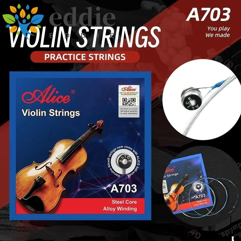 26EDIE A703 Violin Strings, 4/4 3/4 1/2 1/4 1/8 Nickel String Alice ...