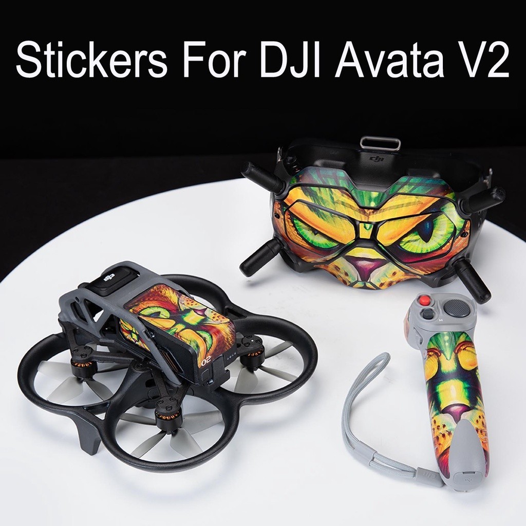 RQQSIC PVC Stickers Scratchproof Decals Skin for DJI Avata Combo