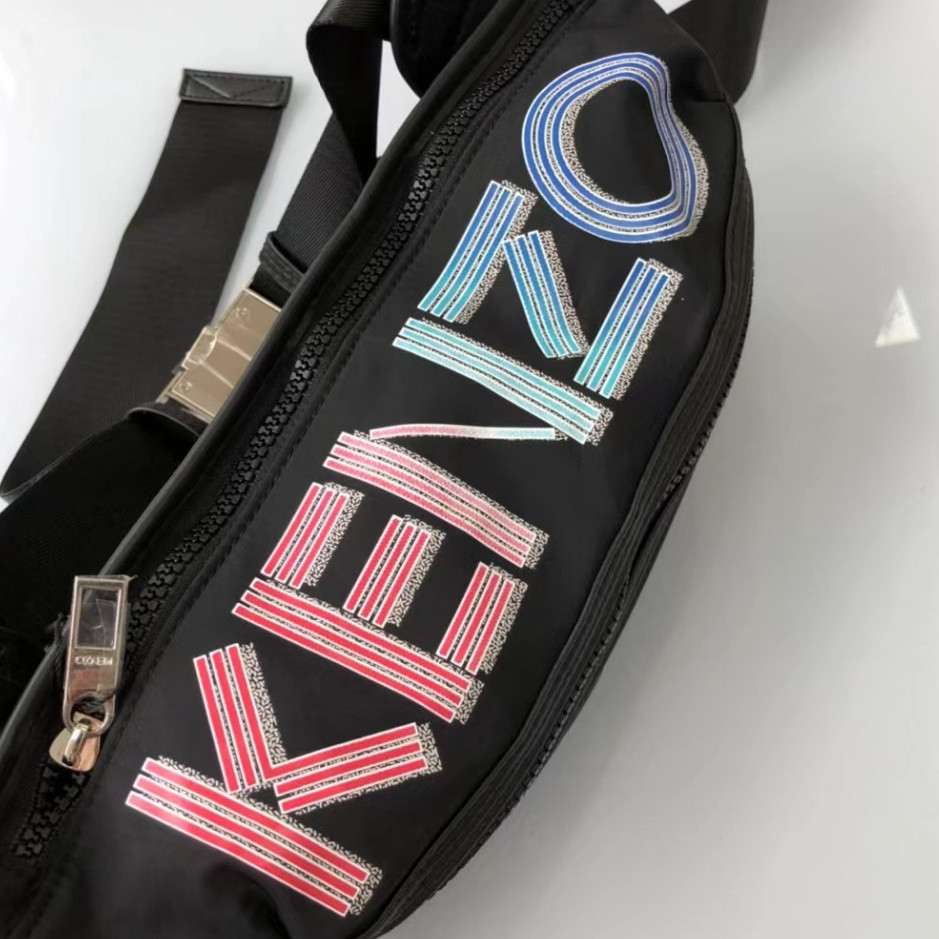 KENZO Classic Nylon Fabric Letter Men's and Women's Chest Bag | Shopee ...