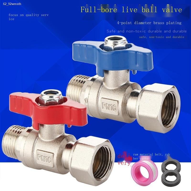 Brass ball valve inner and outer wire live connection wallhung boiler