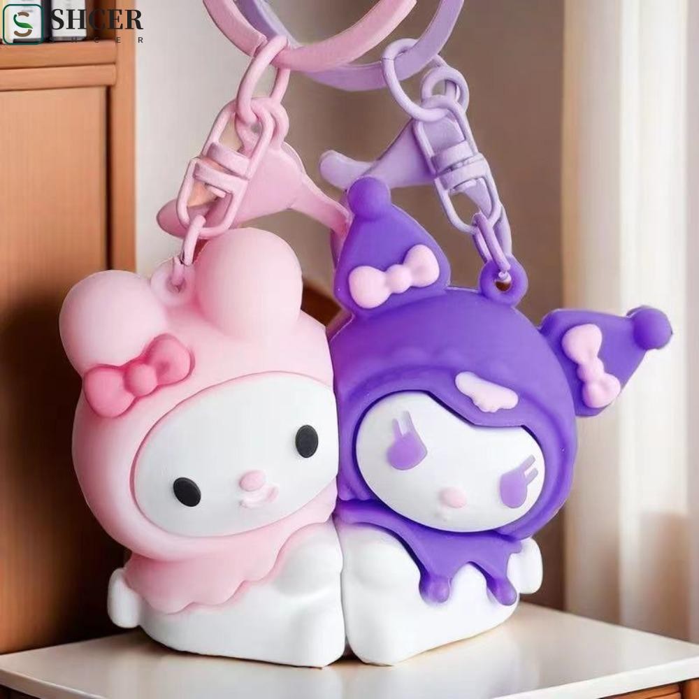 SHCER Magnetic Couple Keyring, Cartoon Magnetic Suction Hug Dog ...
